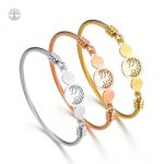 Bracelet Jonc Arbre de Vie en métal élégant