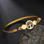 Bracelet fin avec motif Arbre de Vie unique