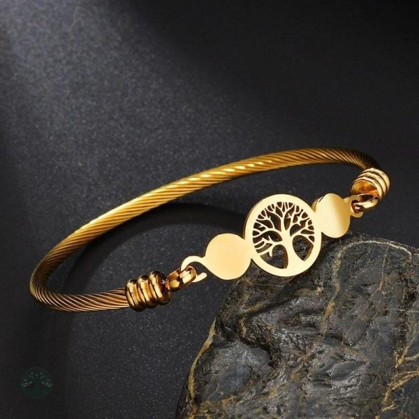 Bracelet fin avec motif Arbre de Vie unique