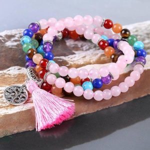 Bracelet de guérison Arbre de Vie avec pierres naturelles
