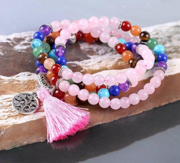 Bracelet de guérison Arbre de Vie avec pierres naturelles