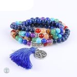 Bracelet Mala Arbre de Vie en Améthyste 7 Chakras