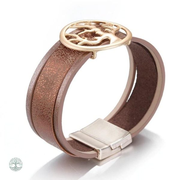 Bracelet Arbre de Vie en design manchette pour femme