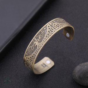 Bracelet inspiré des motifs vikings et de la nature