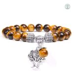 Bracelet Arbre de Vie en Œil-de-Tigre élégant et symbolique