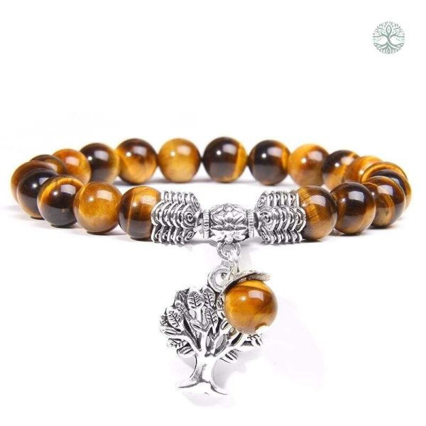 Bracelet Arbre de Vie en Œil-de-Tigre élégant et symbolique