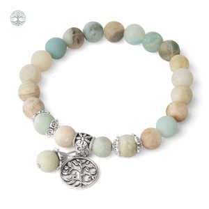 Bracelet Arbre de Vie en pierre Amazonite