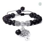 Bracelet Arbre de Vie en Pierre de Lave