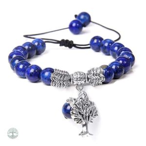 Bracelet Arbre de Vie en lapis-lazuli