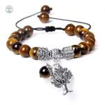 Bracelet Arbre de Vie en Pierre Œil-de-Tigre