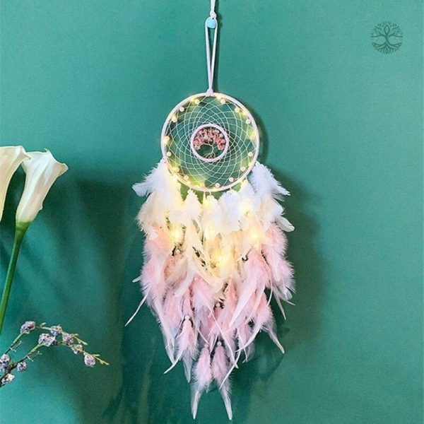 Attrape-Rêve décoratif Arbre de Vie aux plumes vibrantes