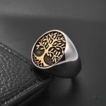 Chevalière masculine avec design Arbre de Vie