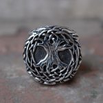 Bague Yggdrasil en acier inoxydable, symbole de vie