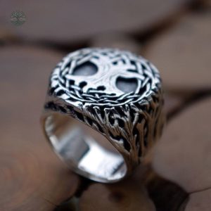 Bague Arbre de Vie Viking, design élégant et significatif