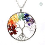 Collier Arbre de Vie aux 7 Chakras en pierre naturelle