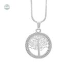 Collier Arbre de Vie en argent avec diamant