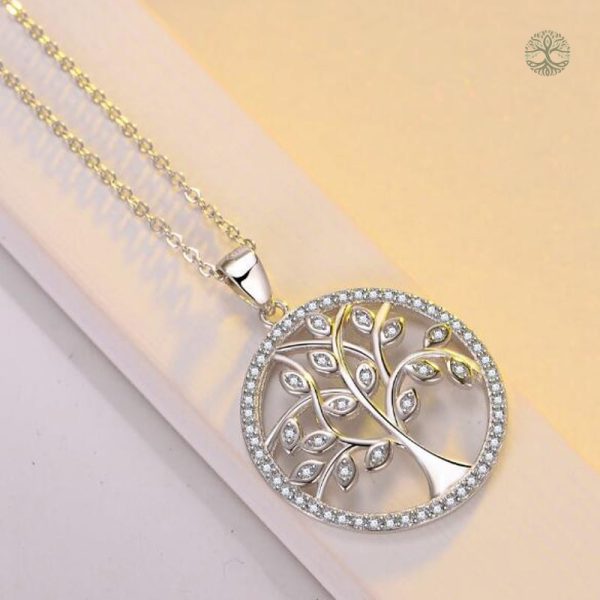 Collier élégant avec motif Arbre de Vie en argent
