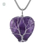 Collier Arbre de Vie en Améthyste, design élégant