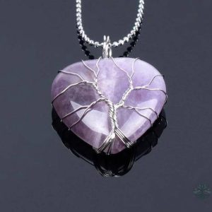 Bijou Arbre de Vie, améthyste naturelle, style unique