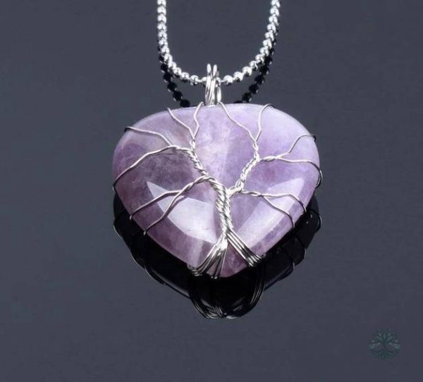 Bijou Arbre de Vie, améthyste naturelle, style unique