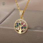 Collier Arbre de Vie Chic en oxyde de zirconium