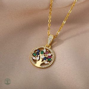 Collier élégant avec motif Arbre de Vie