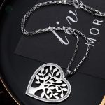 Bijou Arbre de Vie, design cœur, éclat diamant