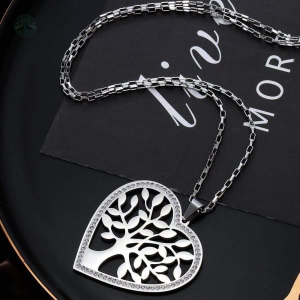 Bijou Arbre de Vie, design cœur, éclat diamant