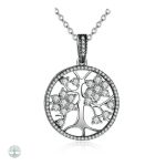 Collier Arbre de Vie en Argent Massif avec Diamant