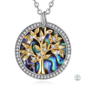 Collier Arbre de Vie en Argent Sterling 925 avec Diamants