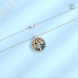Collier doré Arbre de Vie, design élégant en argent 925
