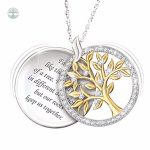 Collier élégant représentant l'unité familiale en or