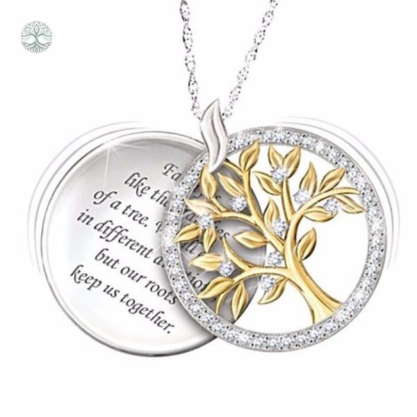 Collier élégant représentant l'unité familiale en or