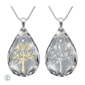 Collier Arbre de Vie en Goutte d'Eau