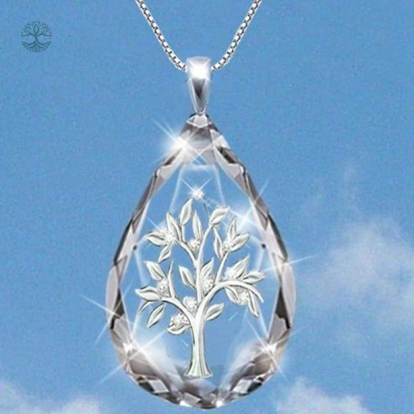 Bijou Arbre de Vie avec pendentif goutte d'eau