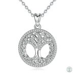 Collier Arbre de Vie en Argent Sterling 925 avec Diamant