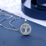 Accessoire féminin Arbre de Vie en argent avec éclat