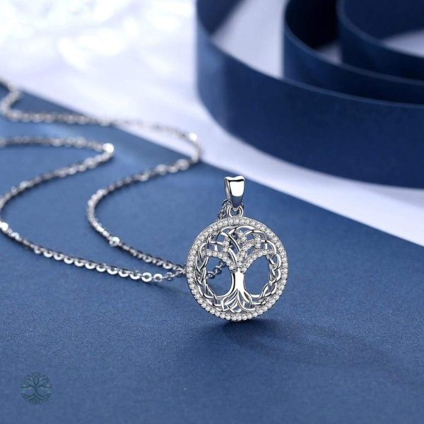 Accessoire féminin Arbre de Vie en argent avec éclat