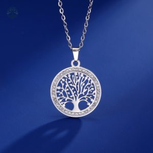 Collier Arbre de Vie en Acier Inoxydable pour Femme