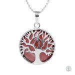 Collier Arbre de Vie en Jaspe Rouge