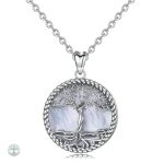 Collier Arbre de Vie en Argent Sterling 925 et Nacre