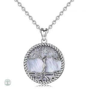 Collier Arbre de Vie en Argent Sterling 925 et Nacre