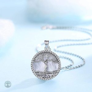 Bijou Arbre de Vie en Nacre et Argent 925, design élégant