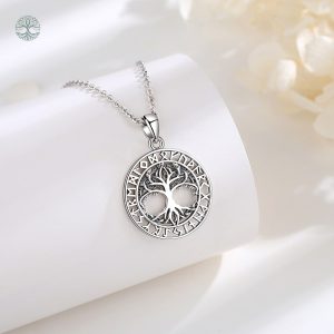 Collier élégant en argent 925, symbole de vie et de croissance