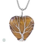 Collier Arbre de Vie en Œil-de-Tigre