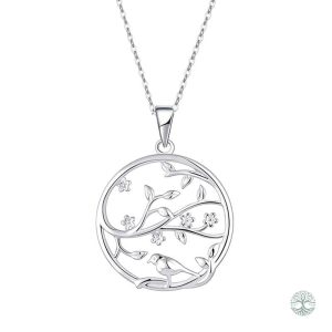 Collier Arbre de Vie avec motif d'oiseau élégant