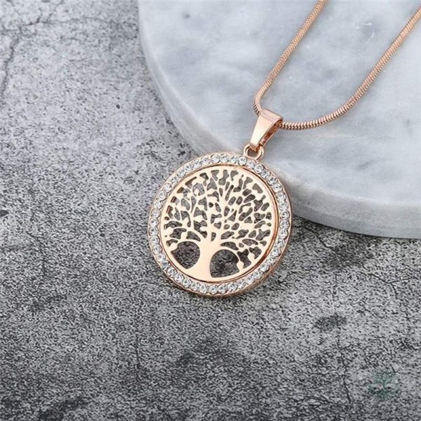 Bijou Arbre de Vie en or rose, design raffiné