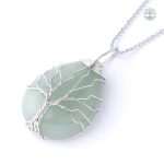 Collier Arbre de Vie en Pierre Aventurine Verte