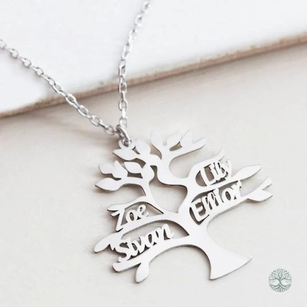 Bijou symbolique Arbre de Vie avec gravure de nom