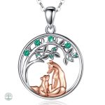 Collier Arbre de Vie en Or Rose et Argent Sterling 925